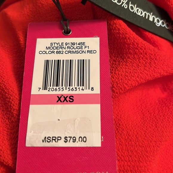 NWT Vince Camuto Long Sleeve Blouse Red Orange Size XXS - Picture 6 of 6